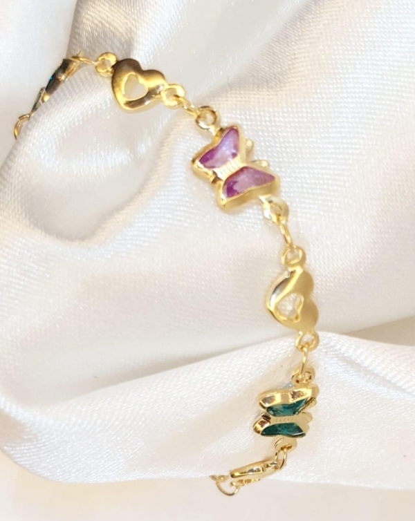 PULSEIRA BORBOLETAS INFANTIL