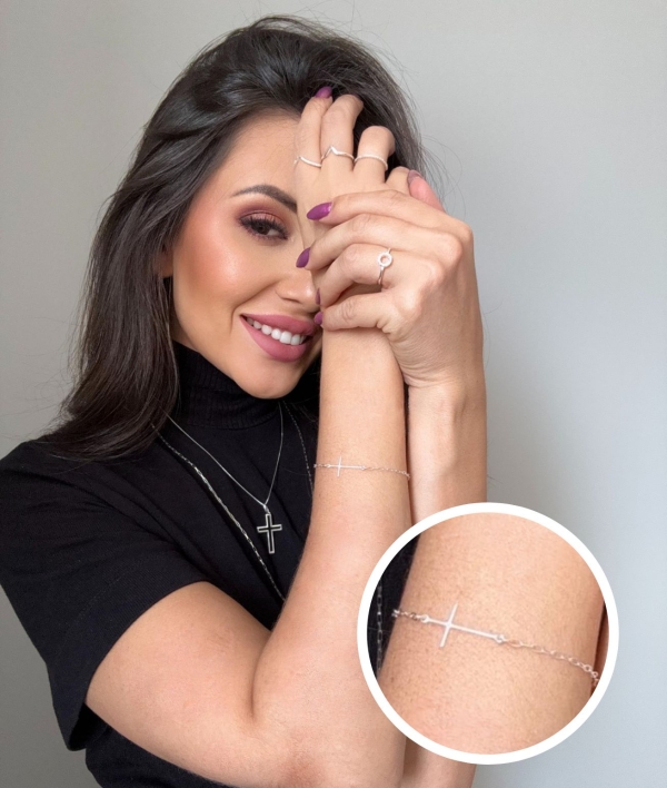 PULSEIRA CRUZ PRATA