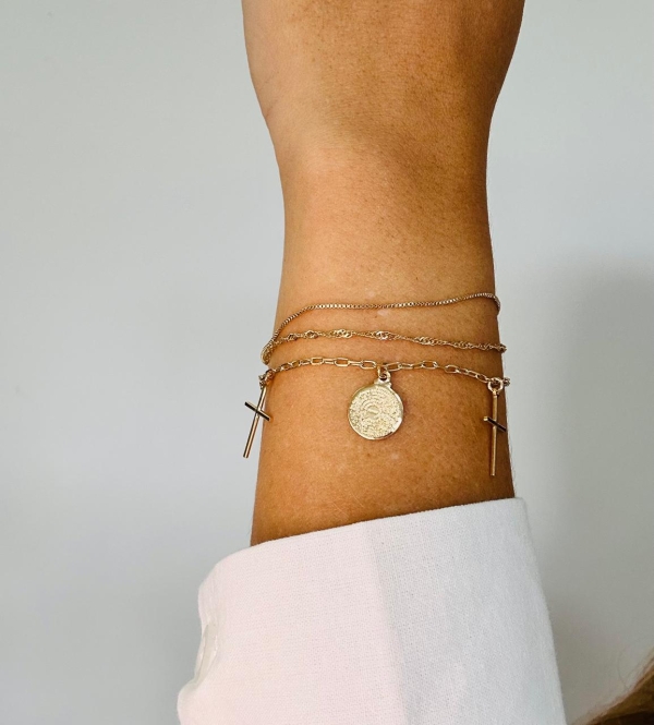 PULSEIRA TRIPLA PAI NOSSO- COLEÇÃO BRISA
